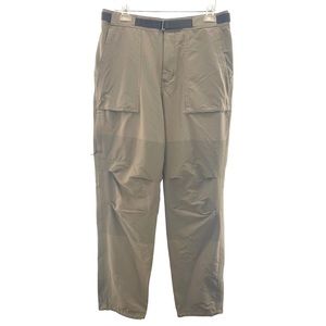 REI Tan Mens Nylon Belted Hiking Pants Regular Fit in Size 36W / 32L